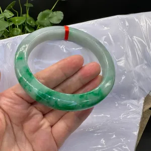 Genuine Burmese High-end Jade Jadeite Bangle Bracelet ( 80.7mm )( Collectibles )