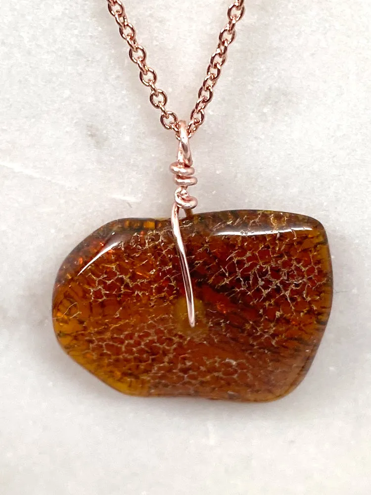 Genuine Natural Baltic Amber Necklace #18 - 16 Kt Gold plated chain necklace Handmade Jewelry - Great gift