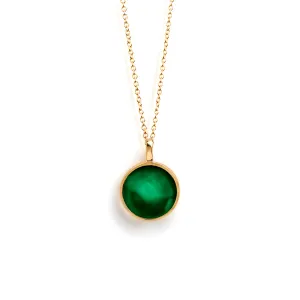 Green Onyx Porthole Necklace