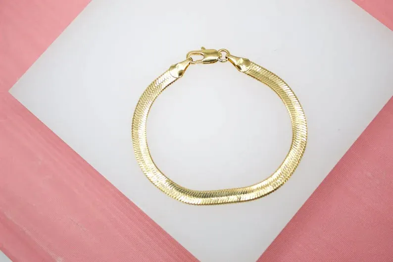 Harley Herringbone Snake Chain Bracelet