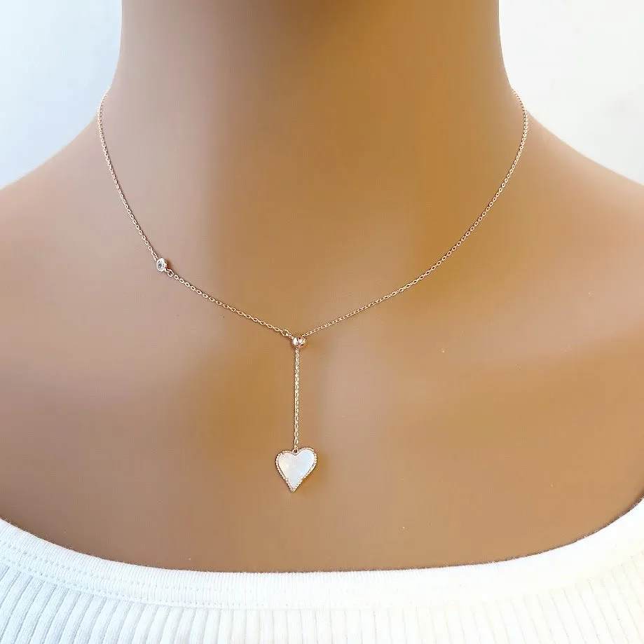 Heart Mother of Pearl Necklace