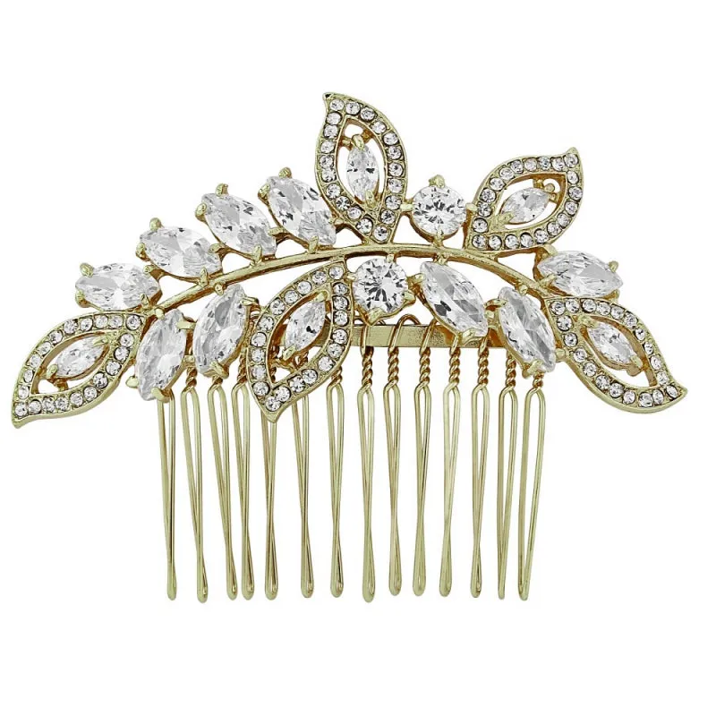 Heather Crystal Hair Comb Available in Gold, Rose Gold & Silver