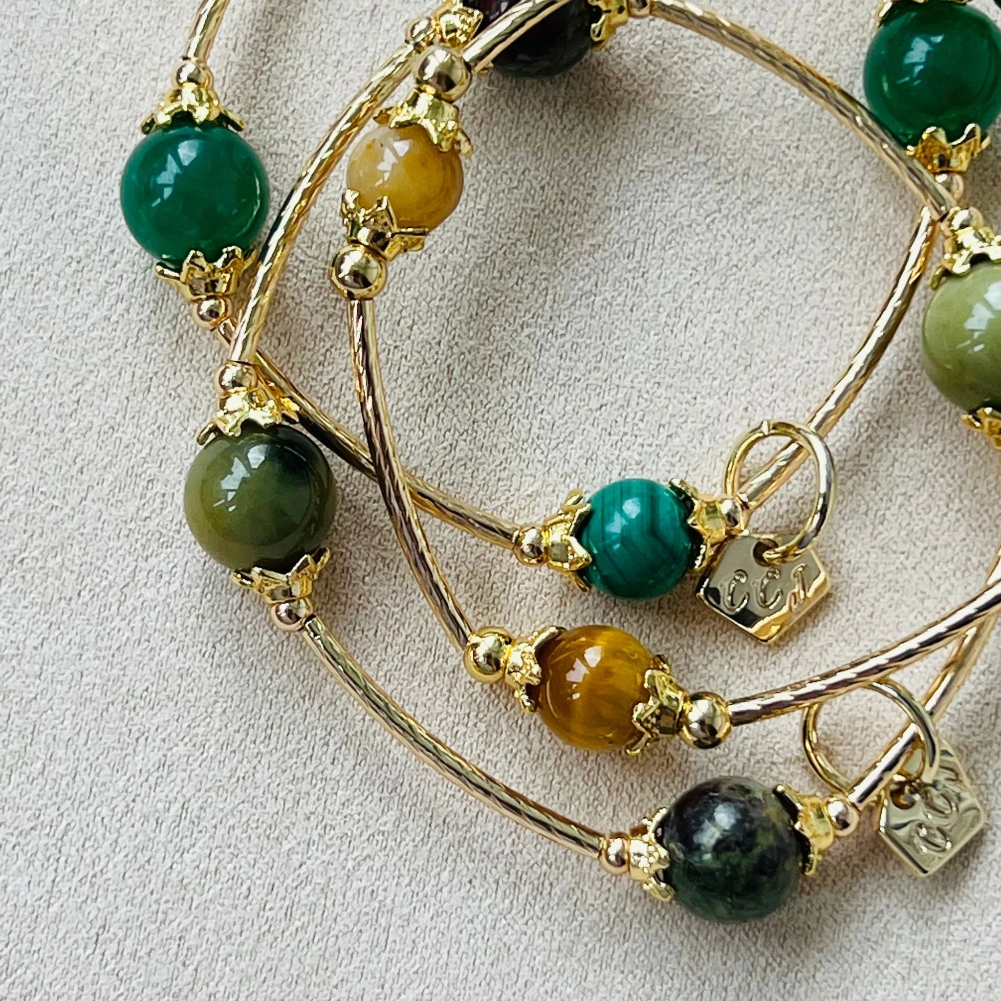 Honey Tigereye & Golden Jade La Grace Bracelet