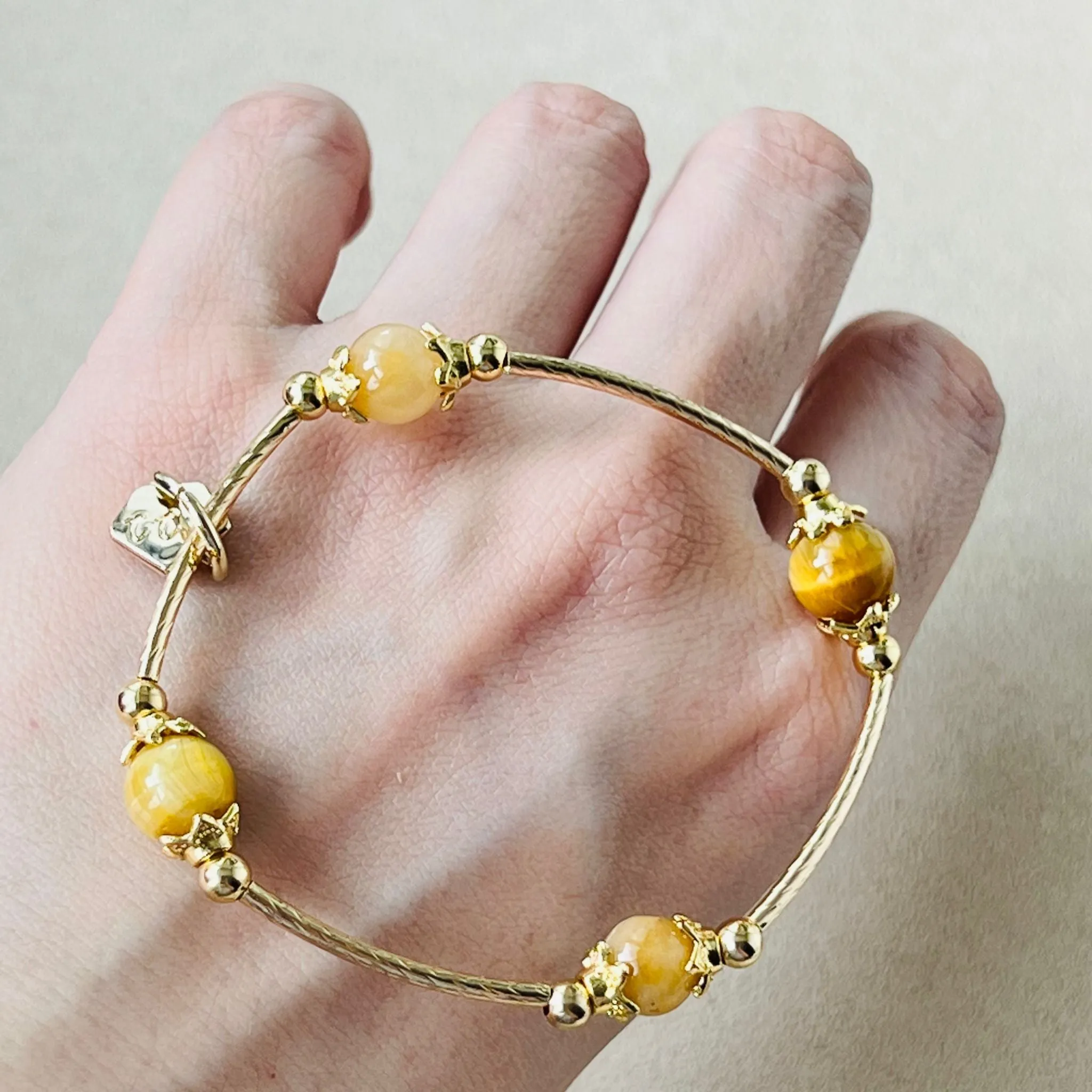 Honey Tigereye & Golden Jade La Grace Bracelet