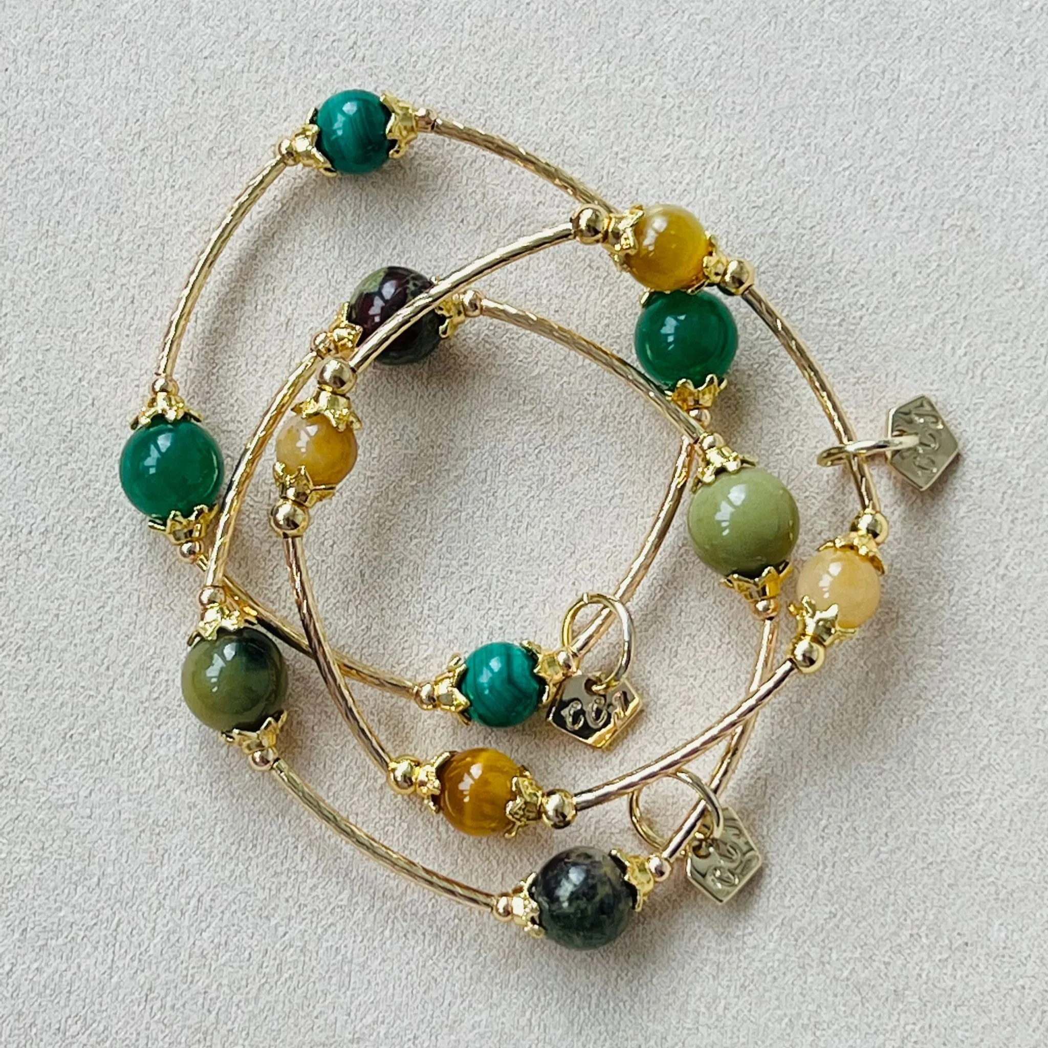 Honey Tigereye & Golden Jade La Grace Bracelet