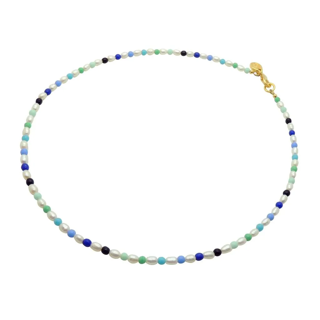 Ibiza Blue Freshwater Pearl Necklace