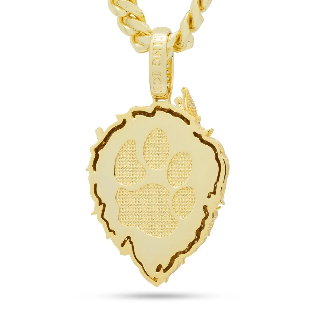 Iced Classic Roaring Lion Necklace