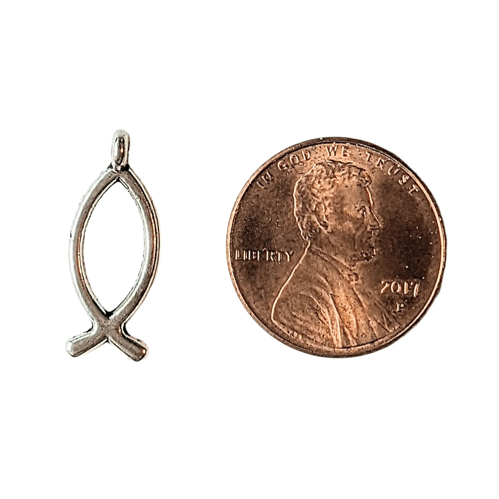 Ichthys (Jesus Fish) Symbol Charm II