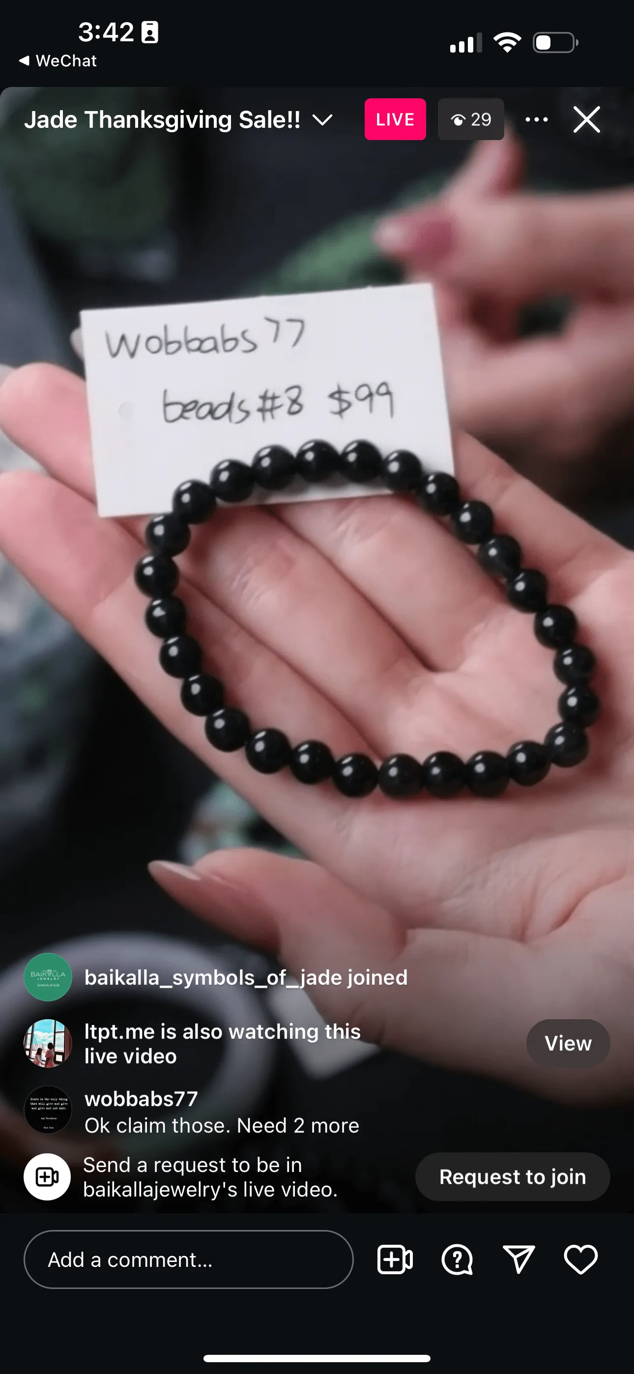 IG Live "Natural WuJi Jadeite Jade Bead Bracelet x3" (Live Pick) (11/27/24)