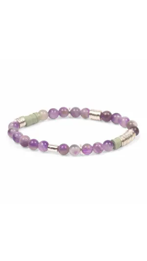 Intermix Stone Stacking Bracelet - Amethyst