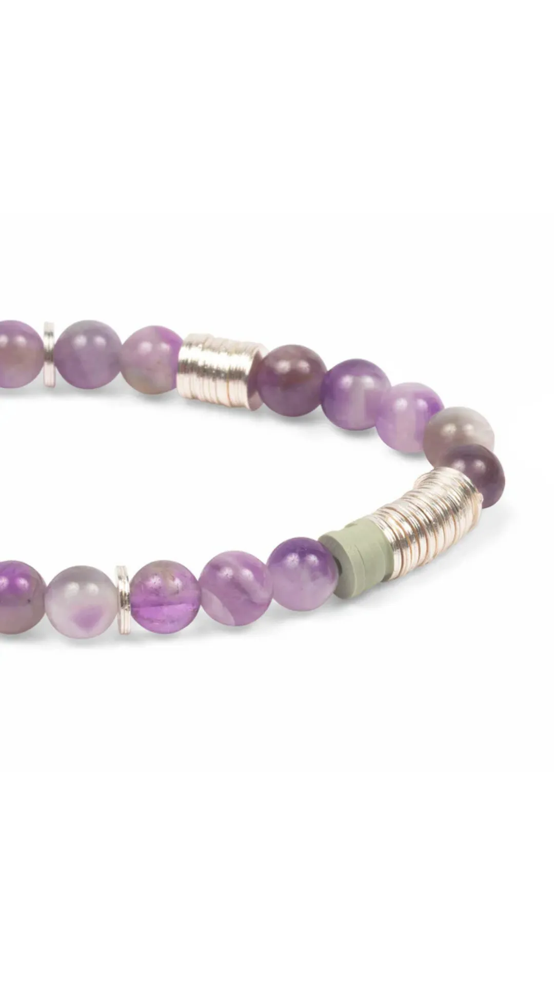 Intermix Stone Stacking Bracelet - Amethyst