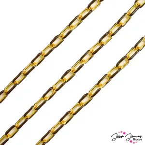 JJB Enamel Paperclip Chain in Hot Fudge