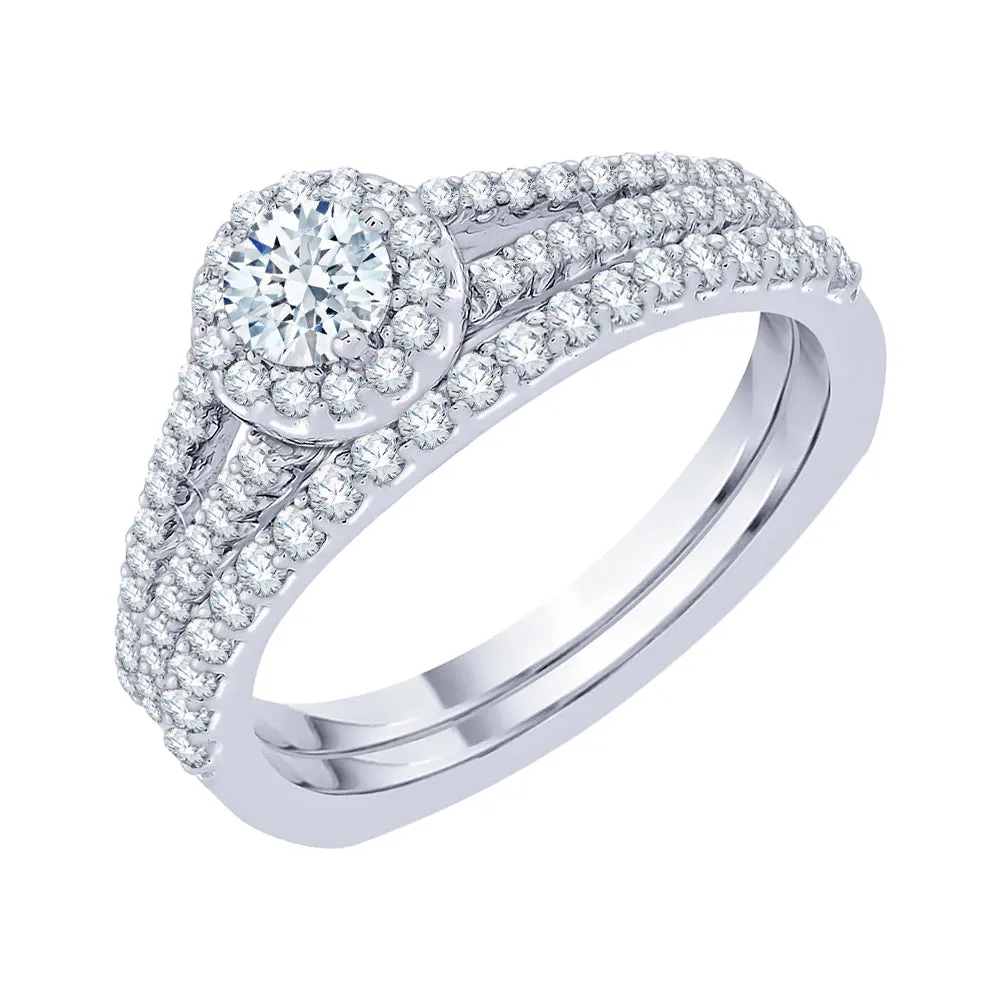 KATARINA 3/4 cttw Lab Grown Diamond Bridal Ring in 14K Gold