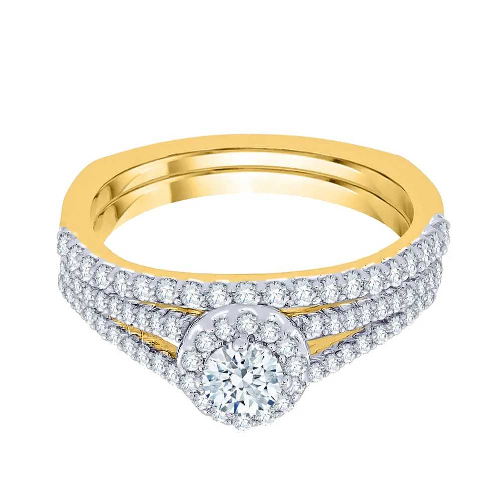 KATARINA 3/4 cttw Lab Grown Diamond Bridal Ring in 14K Gold