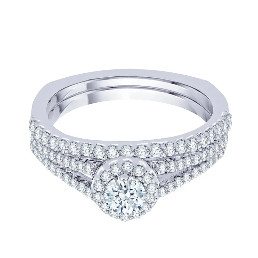 KATARINA 3/4 cttw Lab Grown Diamond Bridal Ring in 14K Gold