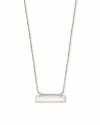 Kendra Scott Leanor Necklace Silver with Ivory Mother of Pearl