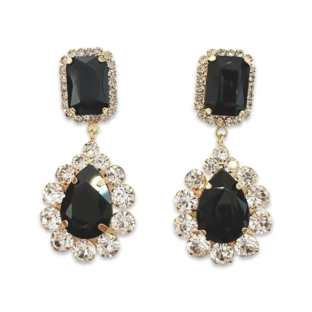 Krista Holiday Double Teardrop Statement Earrings