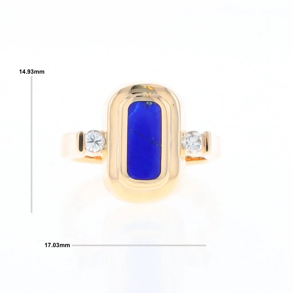 Lapis 0.16ctw Diamond Ring