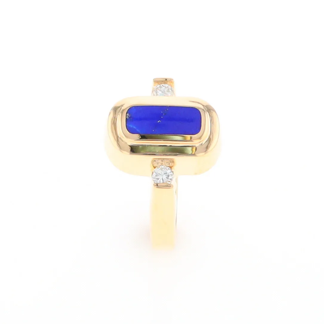 Lapis 0.16ctw Diamond Ring