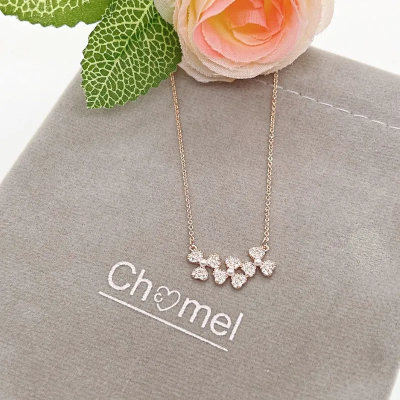 Leaf Cubic Zirconia Necklace