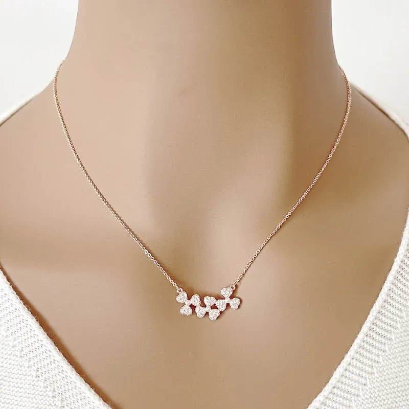 Leaf Cubic Zirconia Necklace