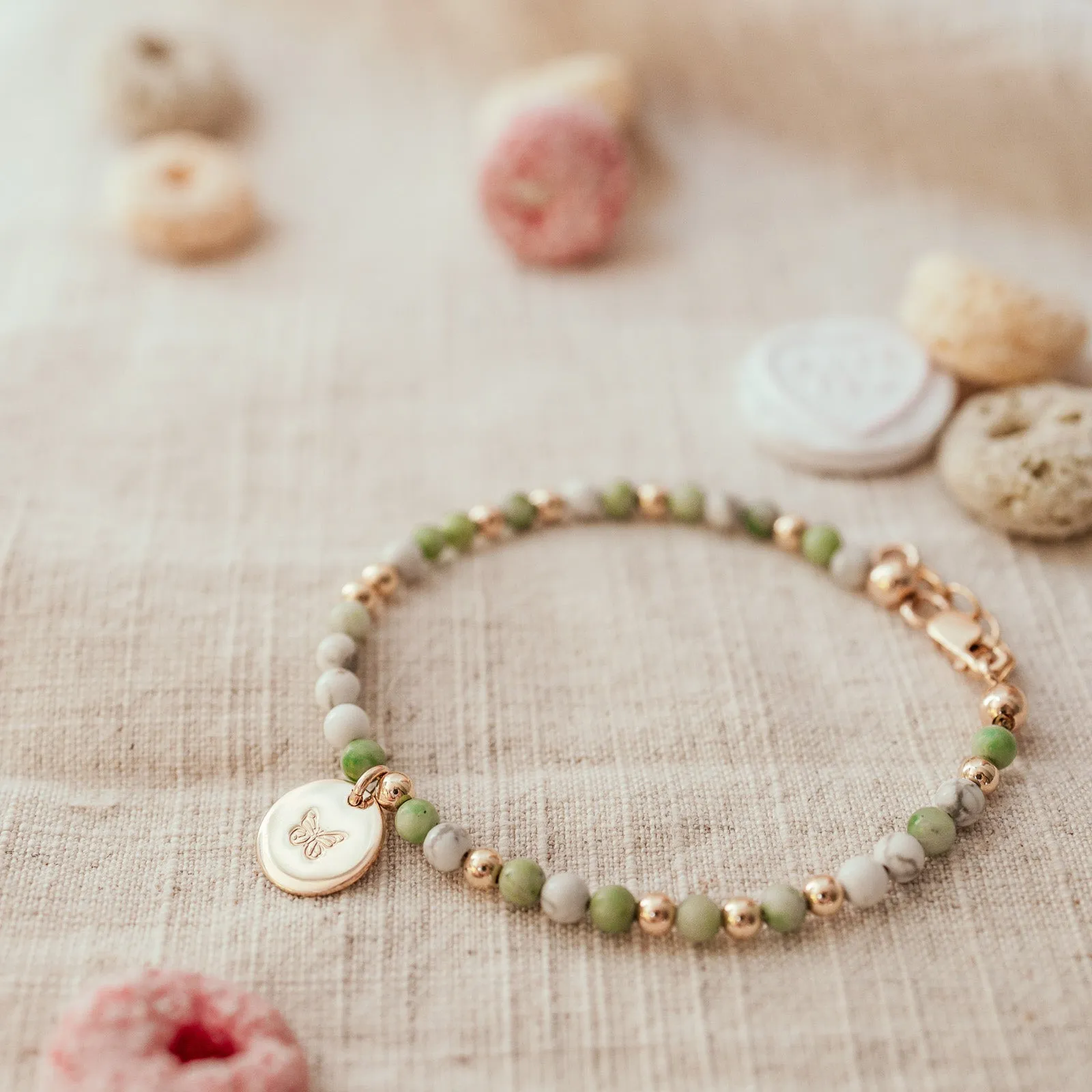 Lucky Day Crystal Bracelet • Jade & Howlite