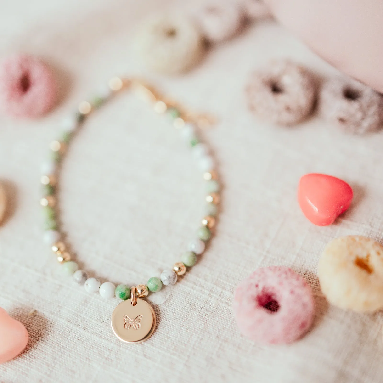 Lucky Day Crystal Bracelet • Jade & Howlite