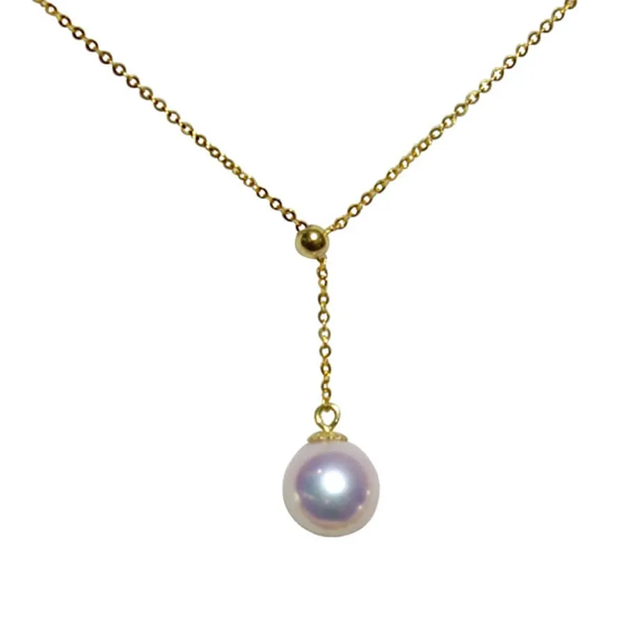 Minimalist Pearl Drop Pendant Necklace