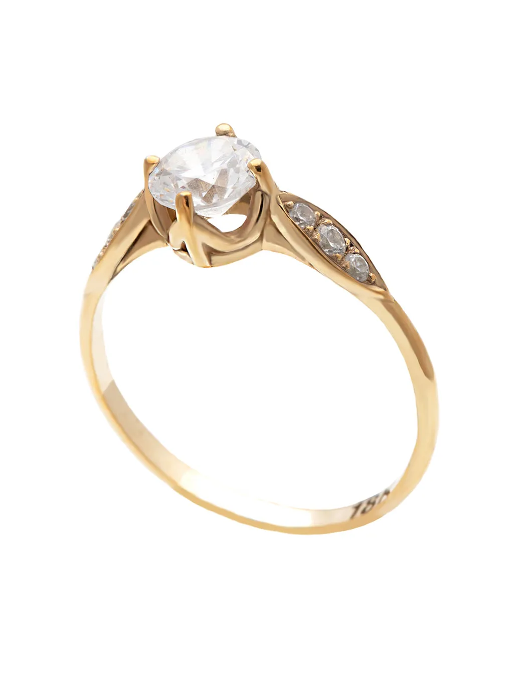 Moran Solitaire Engagement Ring with Natural Diamonds