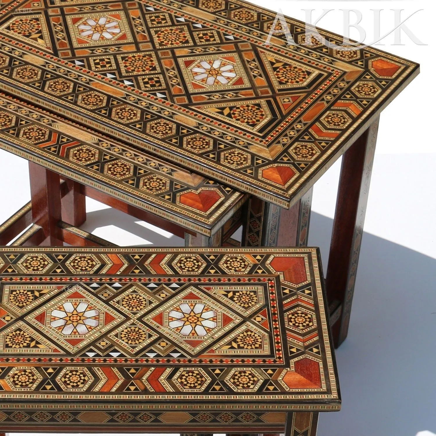 Mosaic Levantine Nesting Tables Set