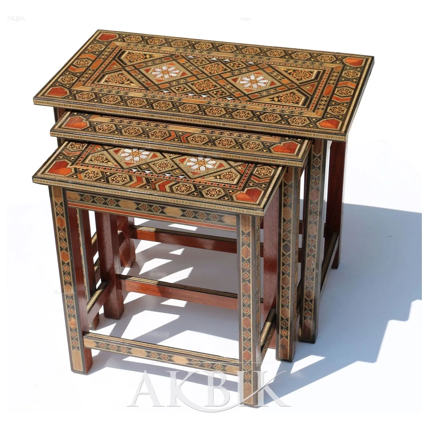 Mosaic Levantine Nesting Tables Set