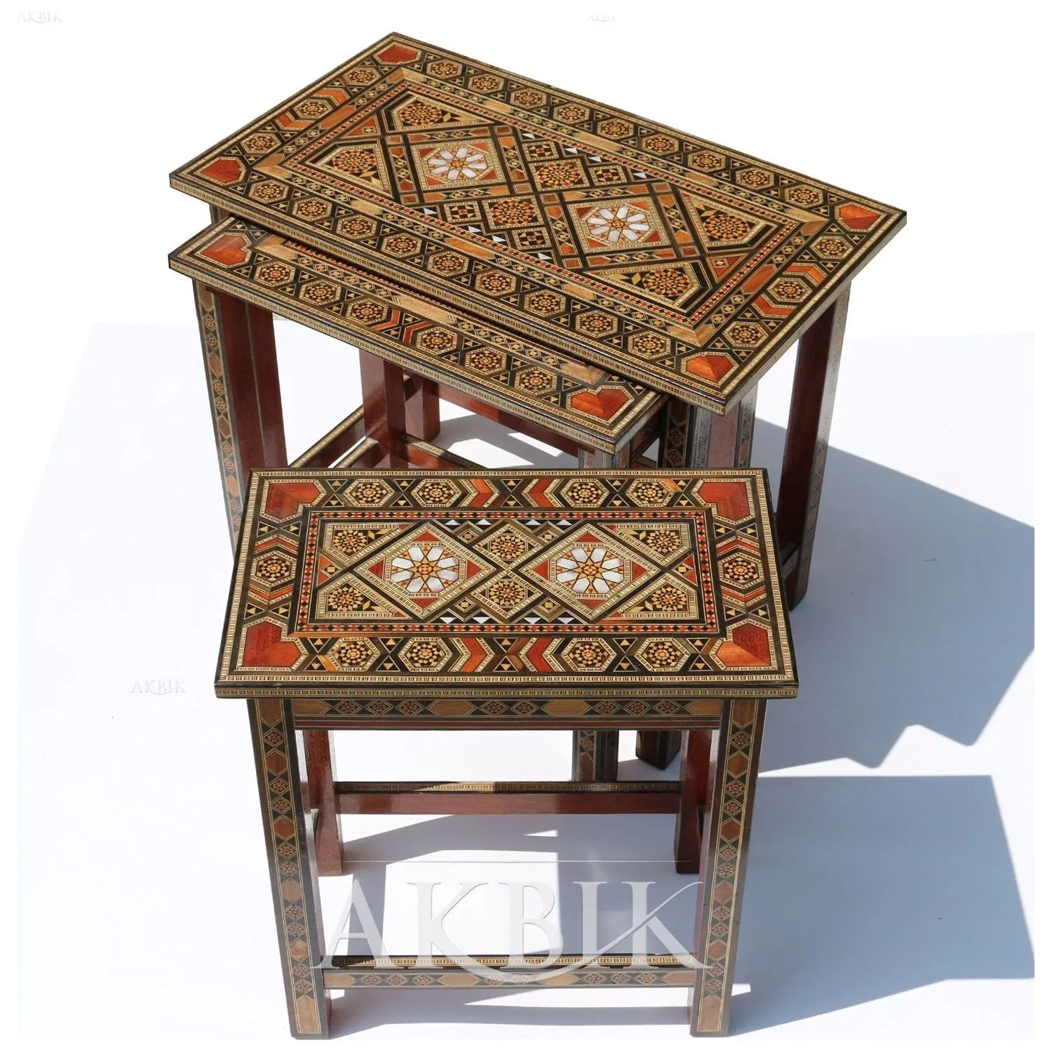 Mosaic Levantine Nesting Tables Set