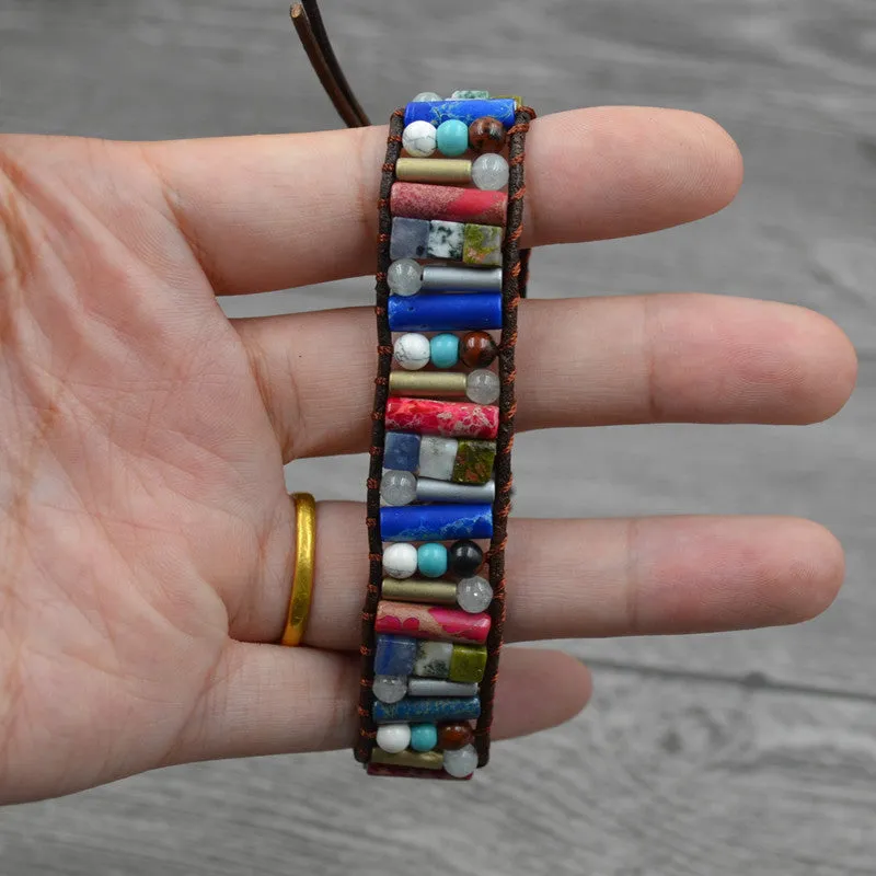 Multi-layer beaded bracelet