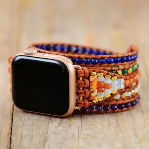 Natural Blue Jade Apple Watch Band