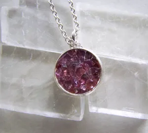 Natural Ruby Spinel Gemstone Crystals Pendant