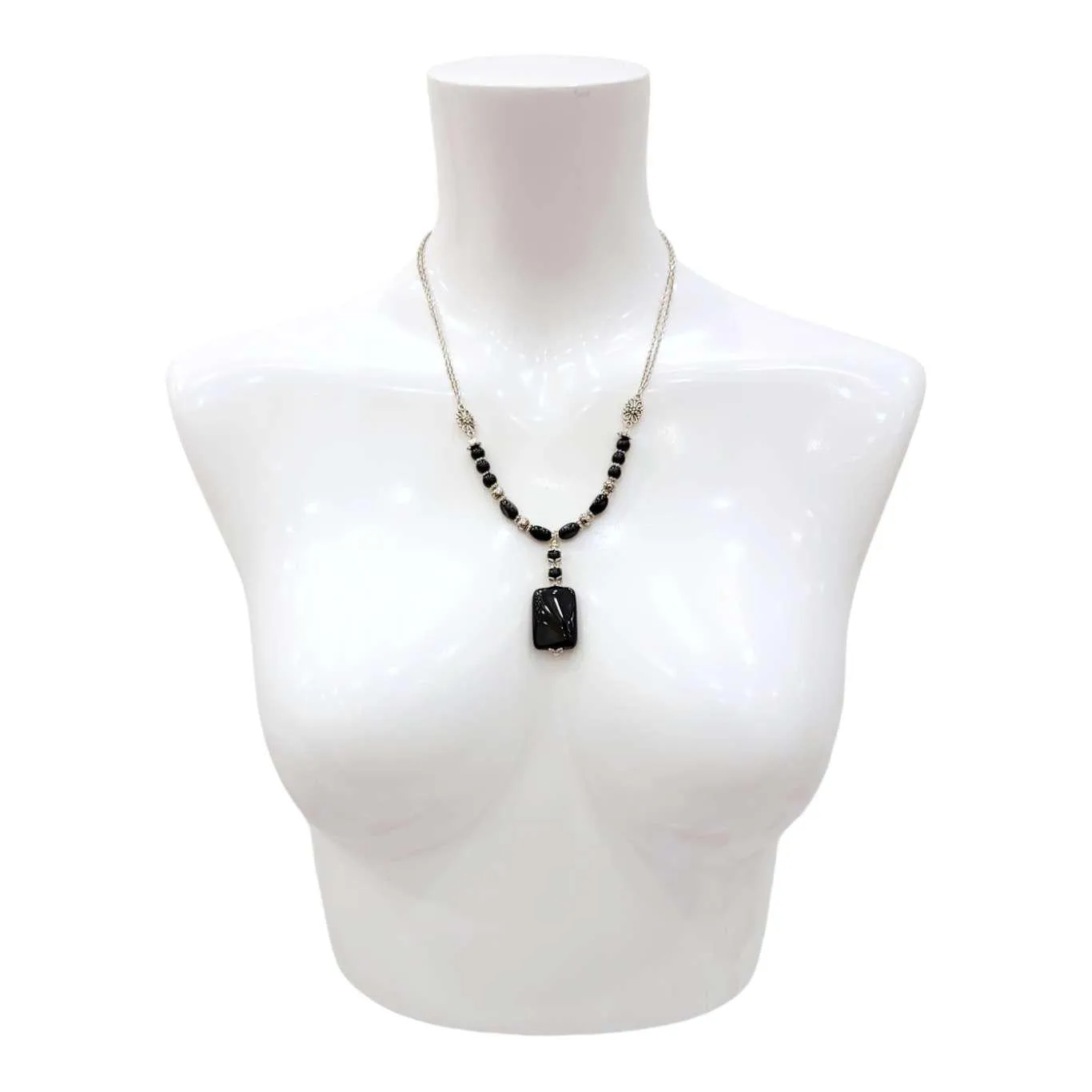 Necklace - Onyx Pendant by Tiny Aloha