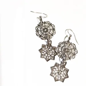 One-of-a-Kind Snowflake Filigree Earrings - Designed by Award-Winning Artist Sugar Gay Isber