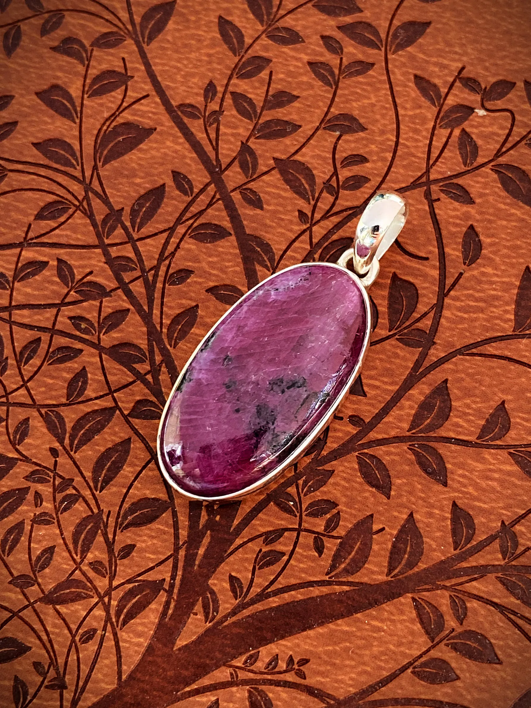 Oval Ruby Pendant