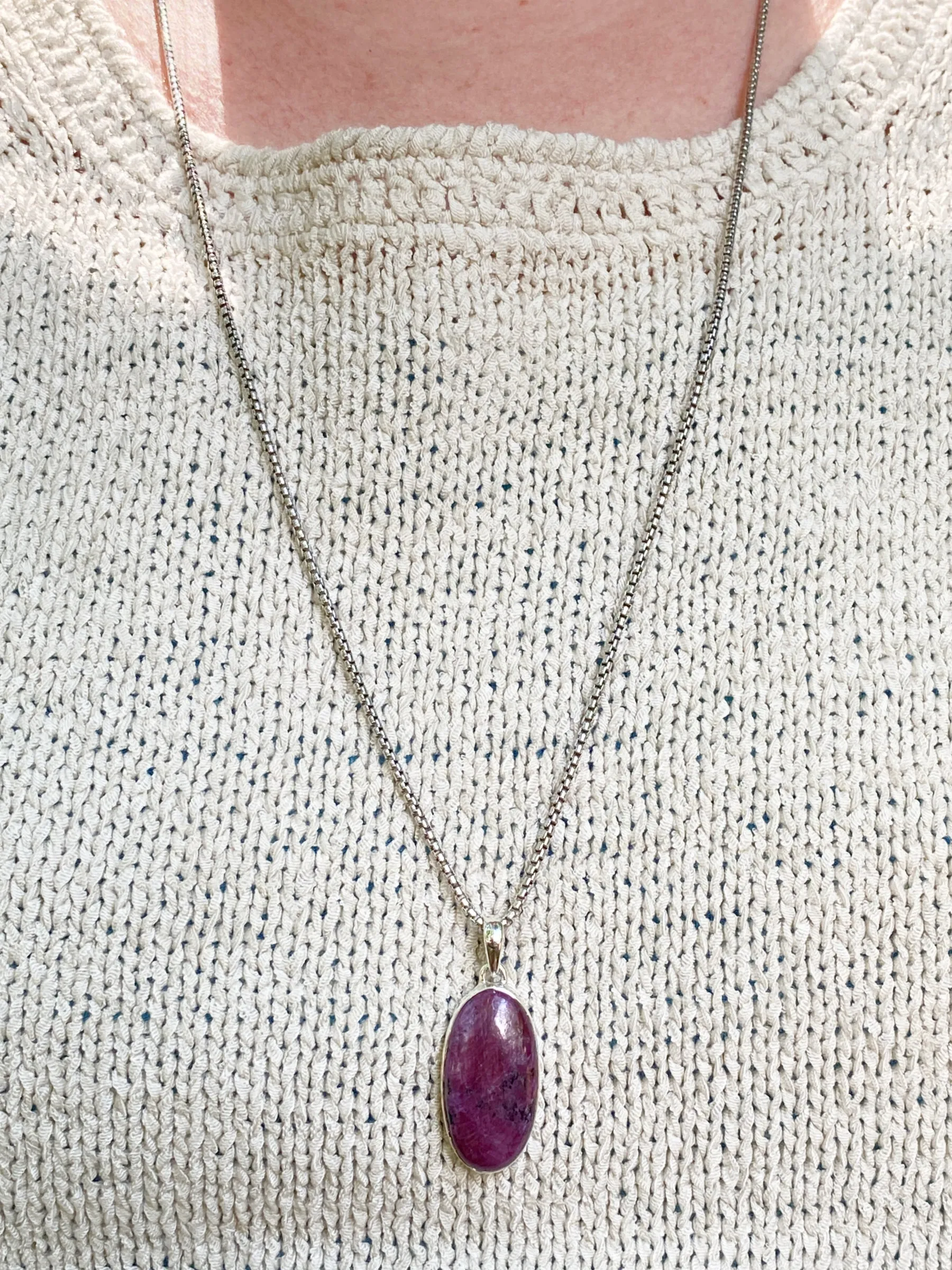 Oval Ruby Pendant