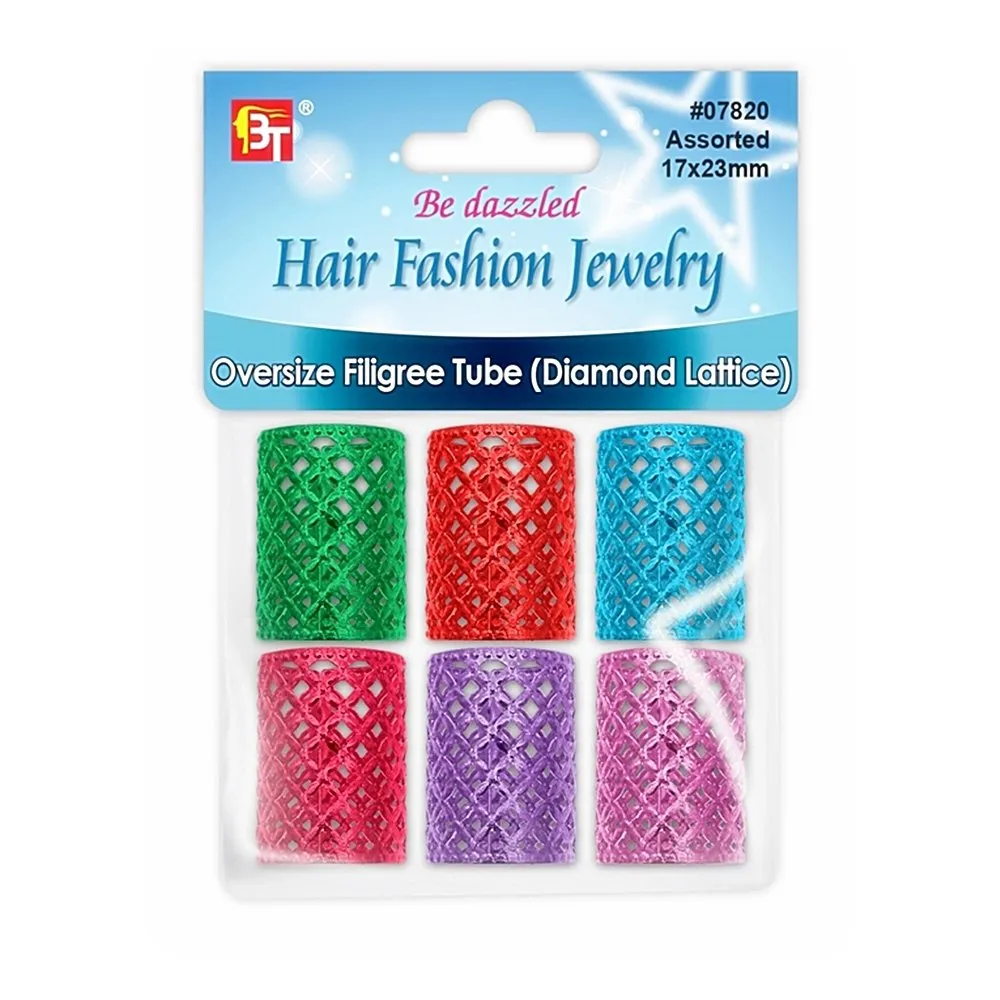 OVERSIZE FILIGREE TUBE 17mmX23mm - DIAMOND LATTICE