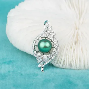 P010708 DIY 8-12mm Natural Freshwater pearl pendant accessory 925 sterling silver engagement jewelry necklace for women