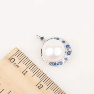 P060682 DIY 8-11mm Natural Freshwater pearl pendant accessory 925 sterling silver engagement jewelry necklace for women