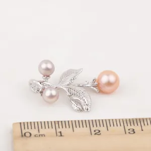 P060687 DIY 7-9mm Natural Freshwater pearl pendant accessory 925 sterling silver engagement jewelry necklace for women