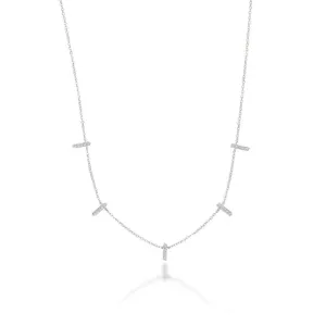 Pave Diamond Bars Necklace