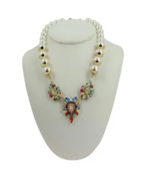 Pearl & Gem statement necklace