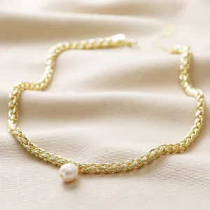 PETRA Freshwater Pearl Gold Chain Necklace