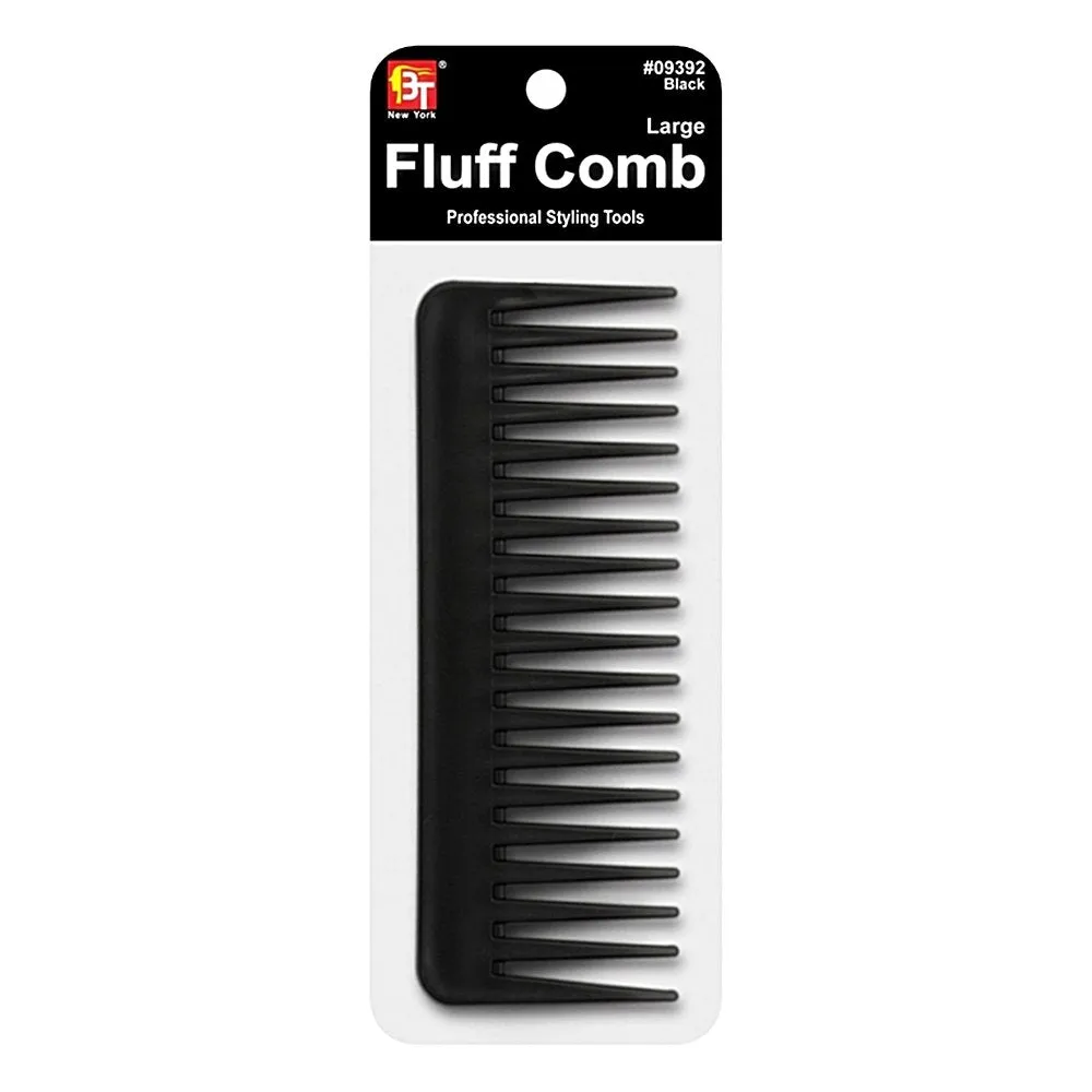 PLASTIC COMB FLUFF COMB LARGE (BLACK)