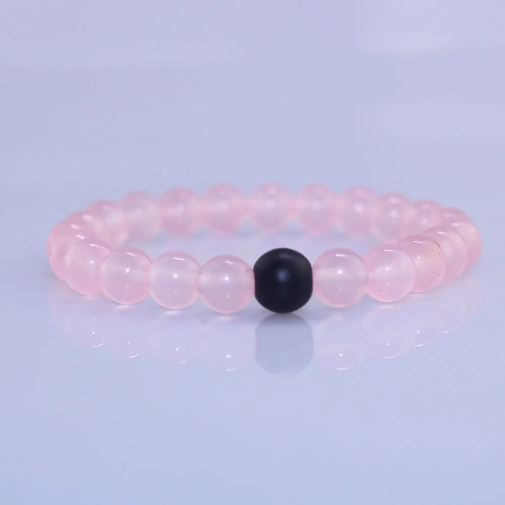 Powder Jade Grinding Stone Bracelet Beads