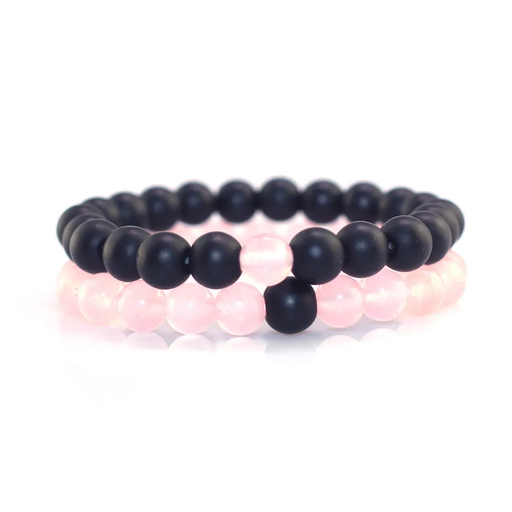 Powder Jade Grinding Stone Bracelet Beads