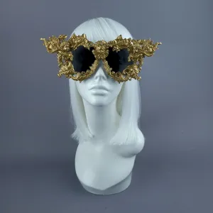 "Gabriel" Gold Filigree Ornate Unisex Sunglasses